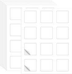 1200 Printable Matte Square Sticker Labels, 2″ X 2″ – 12 Labels/Sheet, 100 Sheet