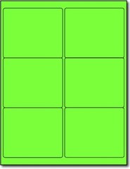 Green 600 Shipping Address / Amazon FBA / 6 Per Sheet 6UP 4″x3.33″ 100 Sheets