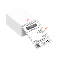Thermal 4×6 Shipping Labels Fanfolded 100 ct & 20 thank you stickers sellers lot