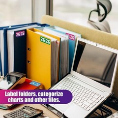 2025 Year Stickers Color Coding 3/4″ X 1 1/2″ File Folder 25 Year Label Coded