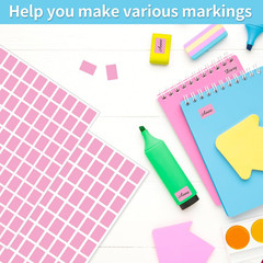 Color Coding Labels,3000 PCS 1/2″ X 3/4″ Pink Rectangular Colored Labels Sticker