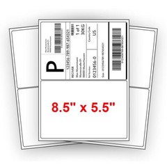 2000 Shipping Mailing Labels 8.5″x5.5″ Half Sheet Self Adhesive 2 Per Sheet UPS