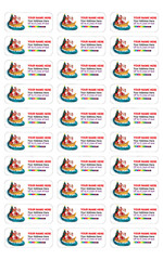 Personalized Santa Claus On a Boat Theme Address Labels Stickers 2.625″x01″