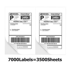 7000 Half Sheet Address Shipping Labels 8.5×5.5 Self Adhesive 2 Labels Per Sheet