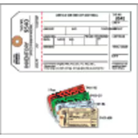 Electromark Y604057 Inspection Tag, Cardstock, 6 1/4 In H X 3 1/8 In W, Blue,