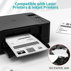 30 Sheets 8.5×11 Inch Full Sheet Label Sticker Paper Printable White Paper