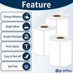 20Rolls 750 Labels 4×2 Direct Thermal for Zebra LP 2824 2844 2442 Eltron ZP450