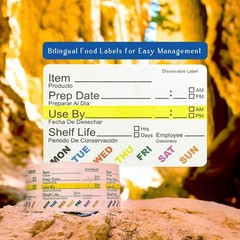 InStockLabels Dissolvable Food Labels – 2” x 3” (500 Labels) – Rotation Food …