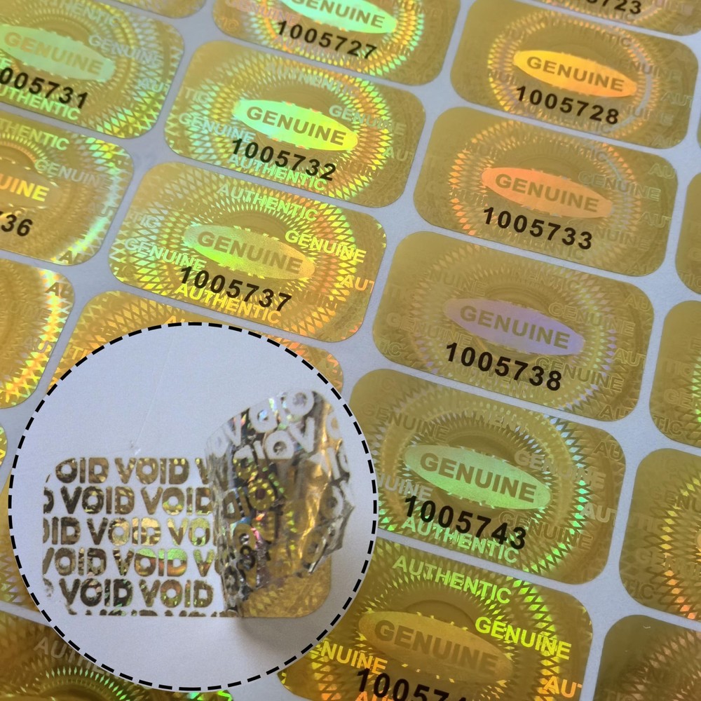 1200 pcs Hologram Tamper Proof Sticker, Security Tamper evident Label, Genuin…