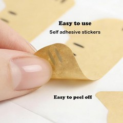 Cute Cat Name Stickers 2 Rolls Blank Brown Kraft Full Adhesive Sticky Notes 2…