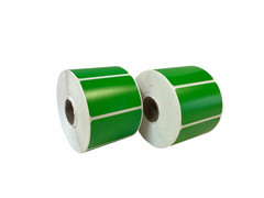 2.5×1.5 Green Direct Thermal Barcode Labels Zebra 1″ Core 2 Rolls 1,800 Labels