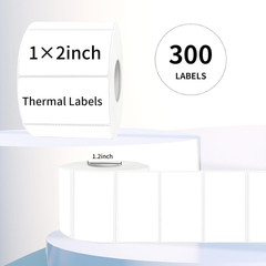 2X1 Inch Thermal Labels, White Thermal Printer Stickers, Waterproof Self-Adhesiv