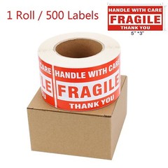 1000 – 3″ x 5″ Fragile Stickers Handle With Care Warning Mailing Shipping Labels