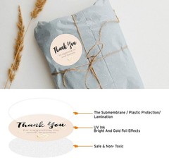 4000 Pcs Thank You Stickers Rolls, 1.5 Inch Round | Gold Foil Thank You Seal …