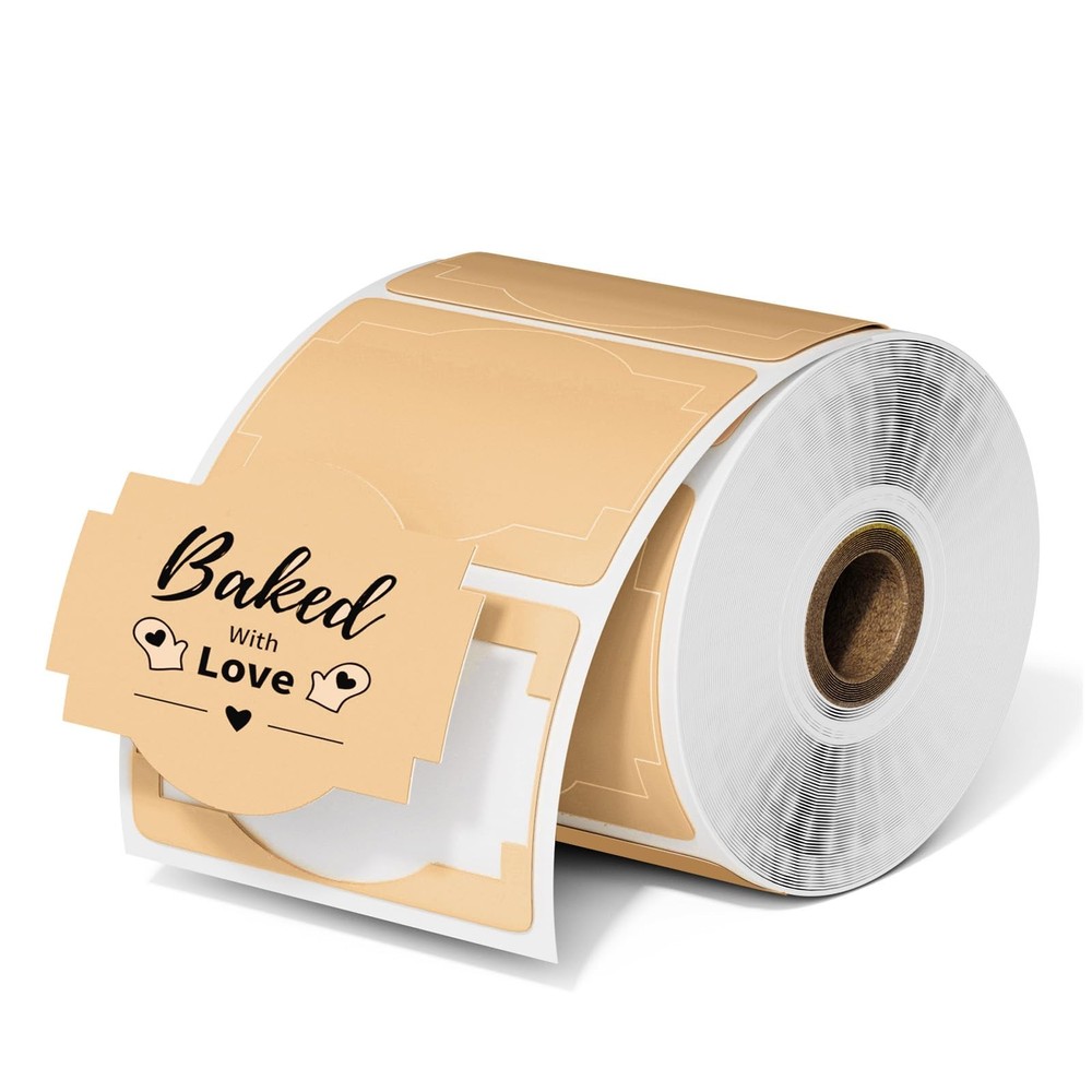 Brown Creativity Thermal Labels for Label Printer for Small Business Supplies…