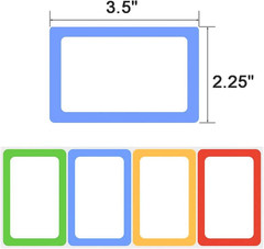 4 Colors Plain Name Tag Stickers 200 Labels for Office, School, Teachers, Meetin