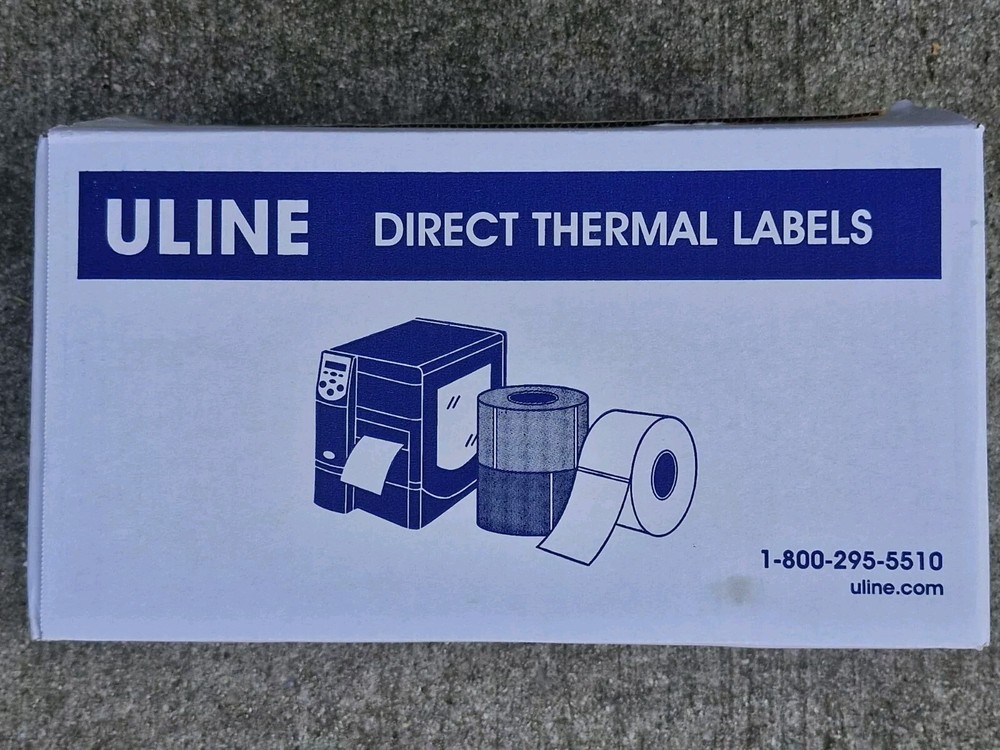 Uline S-8375 4″ x 4″ Direct Thermal, 1400 Labels Per Roll with 4 Rolls in a Box