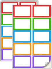250 Pack Colored Name Tag Stickers (3″ X 2″) 5 Colors – for Events, Classroom, O
