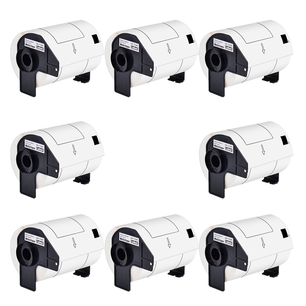 Replace for Brother DK-1247 Die-Cut Shipping Label 4.07″ x 6.4″ 180/R 8Rolls