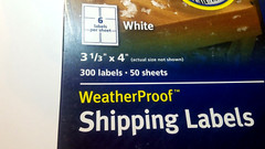 Avery 5524 Weatherproof Shipping Labels 3 1/3″ x 4″ New Sealed Box White Laser