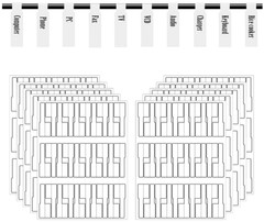 White Cable Labels, 300 Premium Wire Label Tags for Electronics, Printable Cord