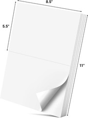 50-1000 Premium Shipping Labels 8.5″ X 5.5″ Half Sheet Self Adhesive 2 Per Sheet