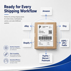 40Rolls 4″ x 6″ Shipping Label Use with Zebra & Rollo Label Printer 250Labels/R