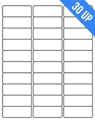 30000 Laser/Ink Jet Labels 30up Address Compatible with #5260 Templates
