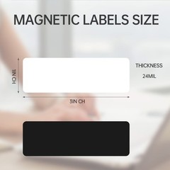 100-Pack Dry Erase Magnetic Labels – Waterproof, Eco-Friendly, Reusable Magne…
