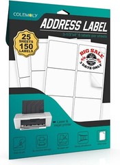 Shipping Address Labels FBA SKU Mailing Printable (25 Sheets, 6-UP) 4” x 3.33”