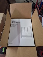 Baseline labels, interchangeable with Avery 5160 or Avery 5260., 1″ x 2 5/8″