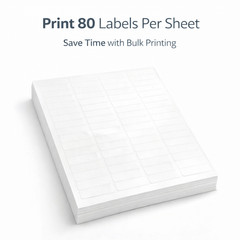 1/2″ x 1-3/4″ White Address Labels 80/Sheet Laser Inkjet Return