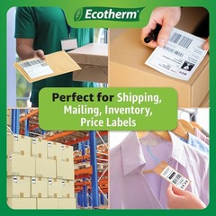 3″ x 3″ Thermal Label Rolls – 2100 Blank White Adhesive Stickers for Printers