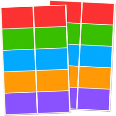 250 Pack, Colored Labels Stickers, for Moving Boxes – 5 Colors, 3″ X 2″