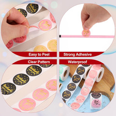 500Pcs Thank You Stickers, 1.5″ Round Self-Adhesive Labels Small Thank You Stick
