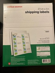 Office Depot Shipping Labels 3 1/3” X 4” (41 Packs X 150 Labels) Lot