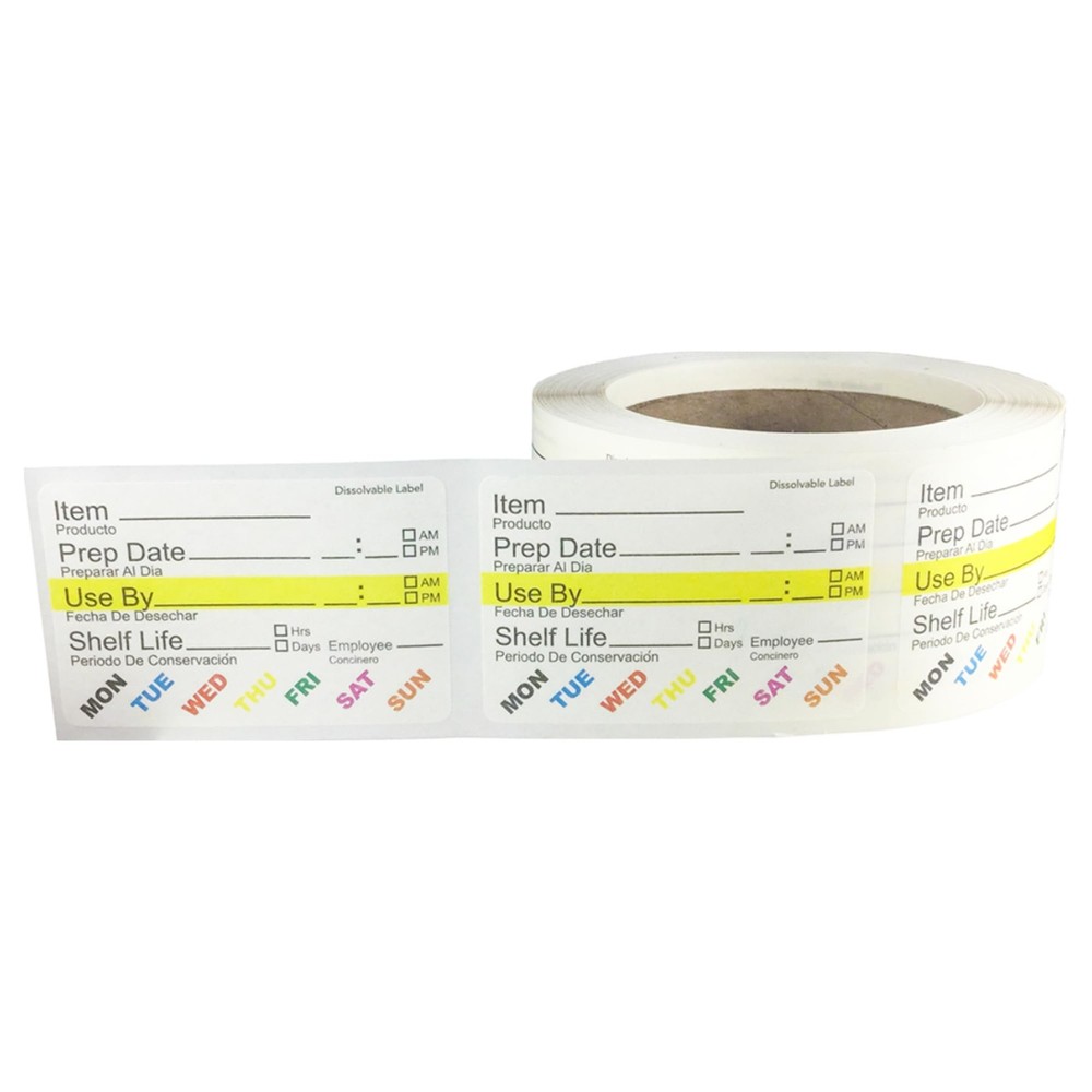 InStockLabels Dissolvable Food Labels – 2” x 3” (500 Labels) – Rotation Food …