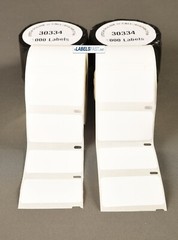 2 Rolls -Labels123 brand of compatible DYMO 30334 -1000 Labels/Roll