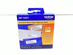 Brother DK1201 Die-Cut Standard White Address Label – 1.1″ x 3.5″