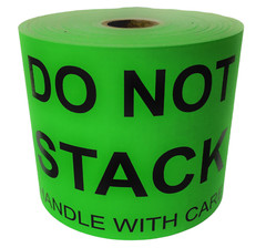 500Ct 4×6 Do Not Stack Green Labels Caution Pallet Shipping Adhesive Stickers