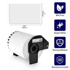 DK2243 DK-2243 Continuous Shipping Labels For Brother 4″ x 100′ Permanent Frame