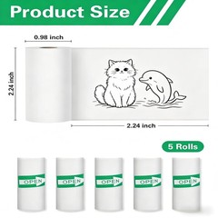 Thermal Printer Sticker Paper, 57 * 25mm Self-Adhesive Printer Paper for Most…