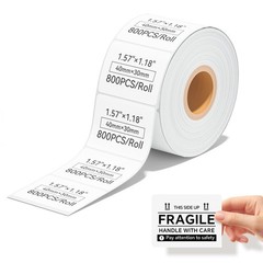 1.57′ 1.18′ Multi-Purpose Direct Thermal Labels (40mm30mm), -Adhesive Thermal…