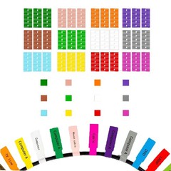 12 Sheet 360 Pcs Cable Labels Tags for Cable Management, Colorful Waterproof …