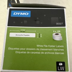 Dymo 30327 LabelWriter File Folder Labels White 14mm x 87mm