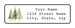 400 Personalized Winter Trees Return Address Labels Stickers 1/2″x1 3/4″.