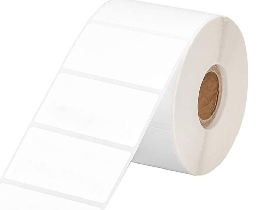 3×1.5 Direct Thermal Zebra Labels White 1″ Core Zebra Rollo 3 Rolls 2850 Total
