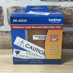3 PC LOT Brother DK-4205 Removable Continuous Paper Labels – 2.4″ x 100′