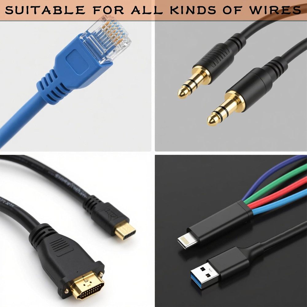 12 Sheet 360 Pcs Waterproof Cable Labels,Wire Label for Management,Color Bord…
