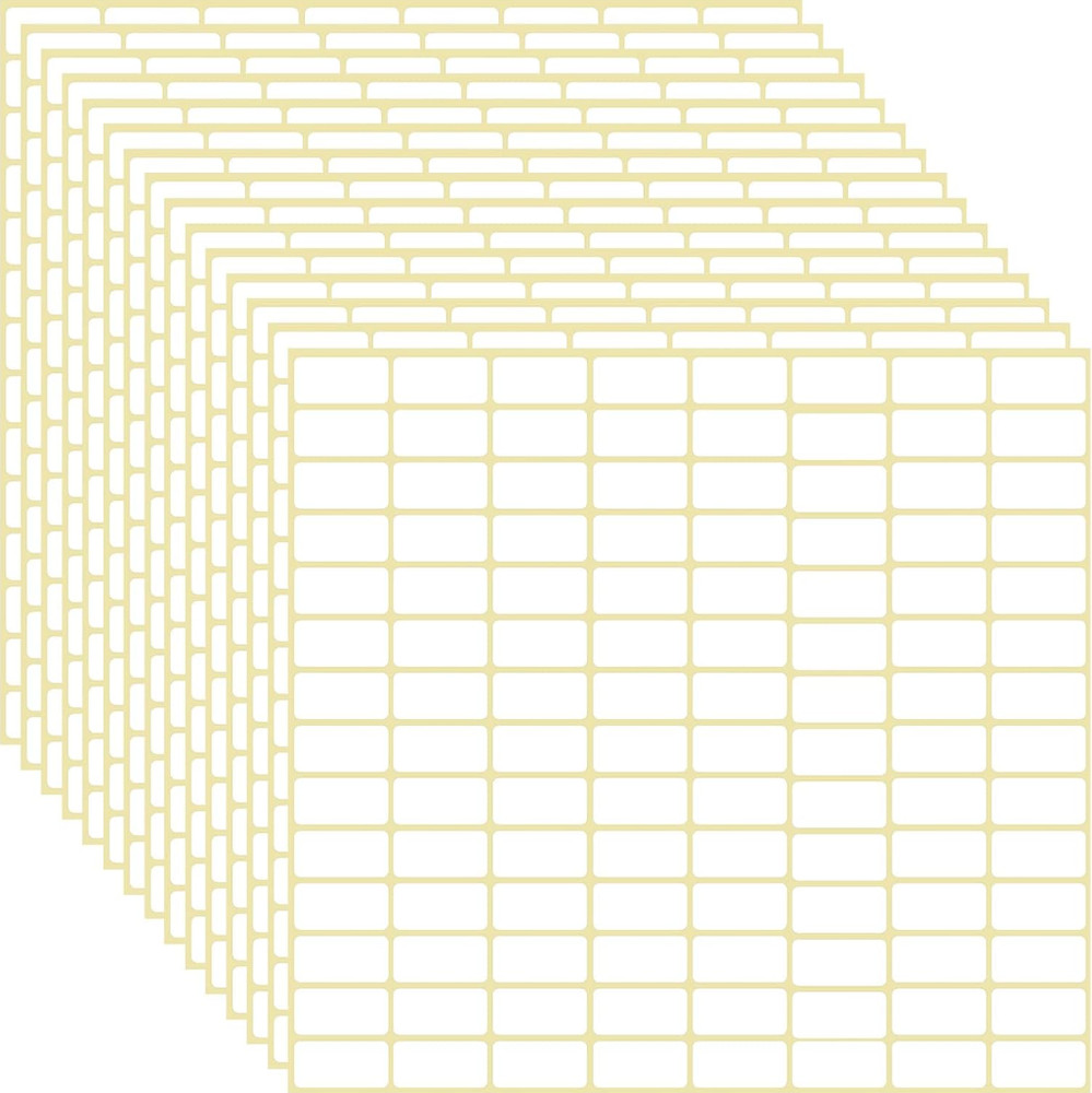1680 Pcs Matte White Labels 20x10mm Blank Sticker Small Removable Price Labels..